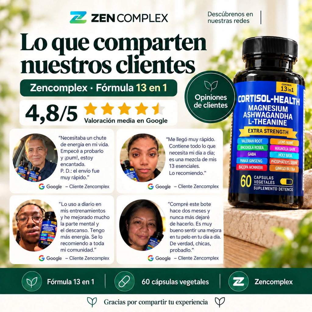 Cortisol Balance | Fórmula 13 en 1 para tu calma, descanso y energía diaria